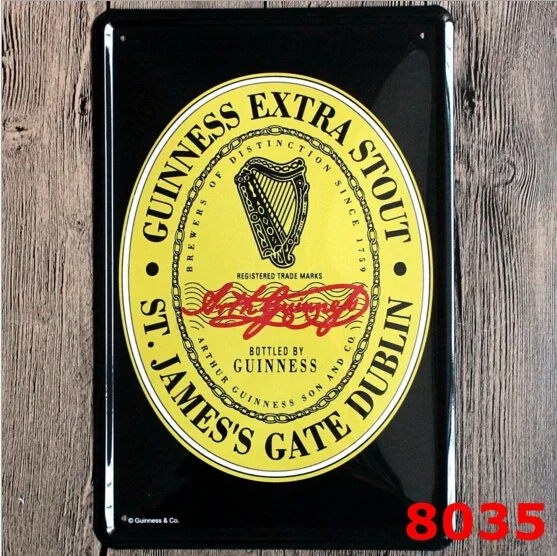 

Guinness Extra Stout Extra Strength Metal Tin Sign Bar Pub Tavern Wall Decor Ads 20x30CM
