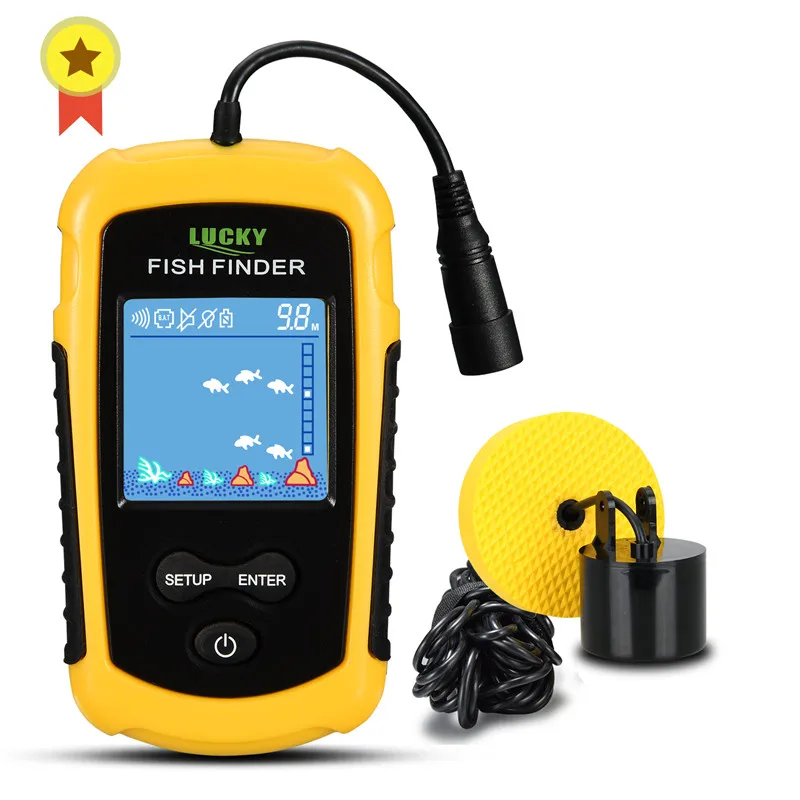 FFC1108 1 Alarm 100M Portable Sonar Fish Finders Fishing lure Echo Sounder Fishing Finder Lake Sea