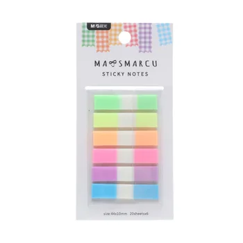 

M&G 6 Pastel Colors Plastic Sticky Notes M&G Flag Note Index Tag Flags Memo Pad Label Bookmark Stickers Sign Planner