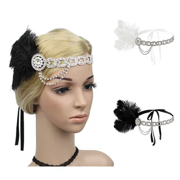 

Headwear Women's Elegant Hat Strap Flower Feather Party Hat Hair Clip Headband Accessory Headwear For Chemo Hairband Women