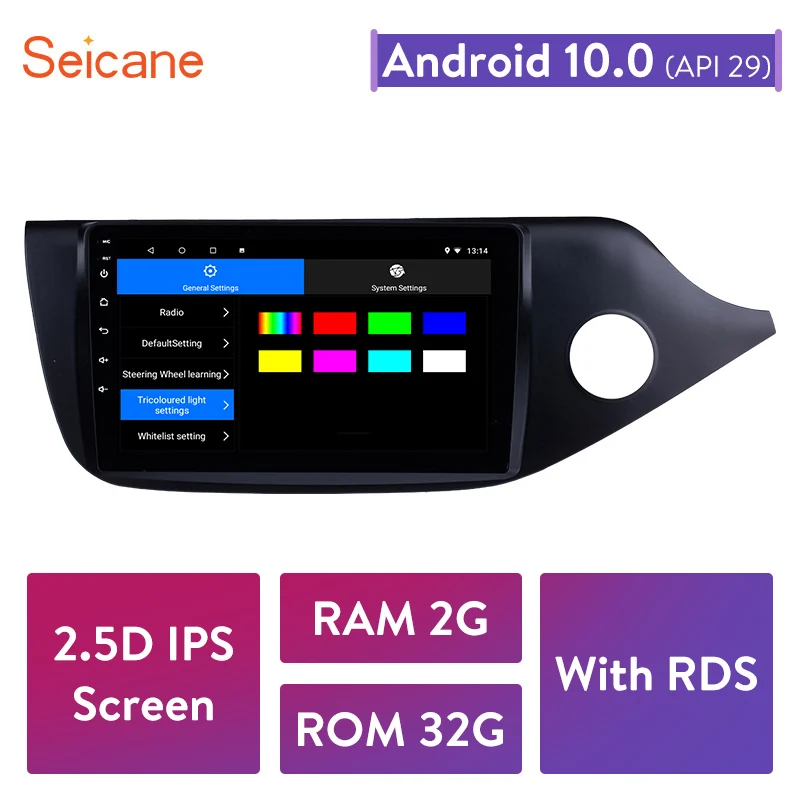 Seicane Android 10 0 автомобильный Радио мультимедийный плеер gps навигация для Kia Ceed 2012-2014