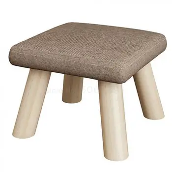 

Small Stool Home Fashion Creative Small Stool Solid Wood Low Stool Living Room Cloth Art Change Shoe Stool Round Stool Small Cha
