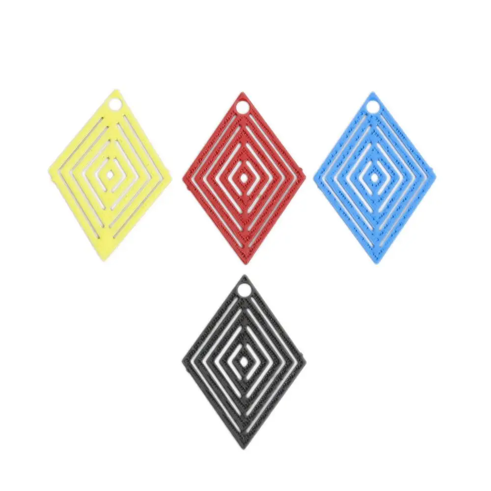 DoreenBeads модные медные филигранные подвески для стемпинга черные синие ромба