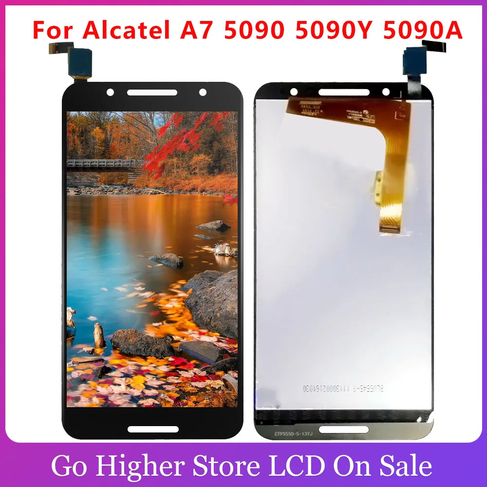 ЖК-дисплей 5 дюйма для Alcatel A7 5090 5090Y 5090A сенсорный экран дигитайзер панель стекло в