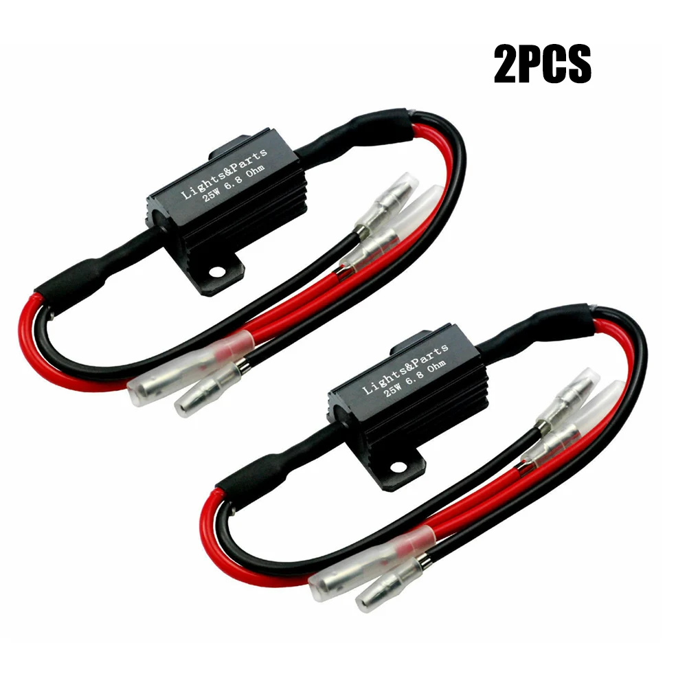 

2PC 25W 6.8 Ohm Motorcycle Powers Resistance for Mini LEDs Blinker Car Bulb Turn Signal Load Resistor Indicator Flash Blink