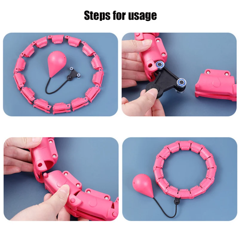 Fitness Hoop Adjustable Abdomen Sports 24-Section Thin Waist Removable Massage Training Weight Loss