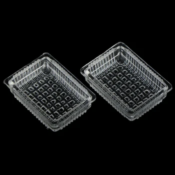 

1/2pcs Cute Mini Resin transparent tray Plate Tableware Decor Toys Doll House Accessories Kids Tableware Miniature Kitchen Toys