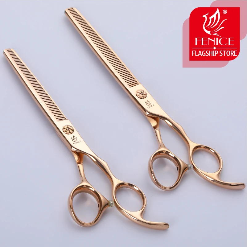 Fenice 6.5/7.0 inch Professional Pet Dog Grooming Scissors Dog Thinning Scissors Shears Animals Haircut Tools