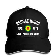 Бейсбольная кепка Groe Reggae Music LOVE PEACE AND UNITY Bob Rasta Rocksteady, остроконечная Кепка