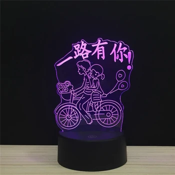 

LED 3D Chinese Words "Have You All The Way" Acrylic Night Lamp Light Luminary with Touch and Remote Lamps Lights Kids Decoration