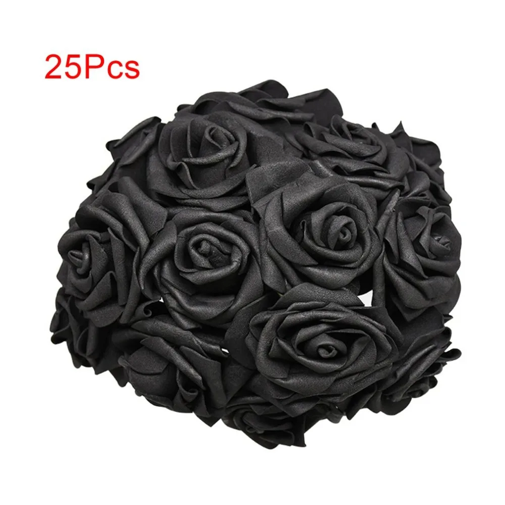 8Cm Large Pe Rose High-Grade Foam Rose Artificial Flower Bride Holding Flowers Accessories Beautiful Gift 25Pcs