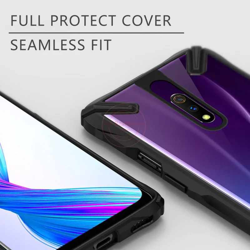 Противоударный армированный силиконовый чехол для OPPO Realme X2 Pro прозрачные чехлы для OPPO Reno Ace роскошный акриловый чехол из ТПУ