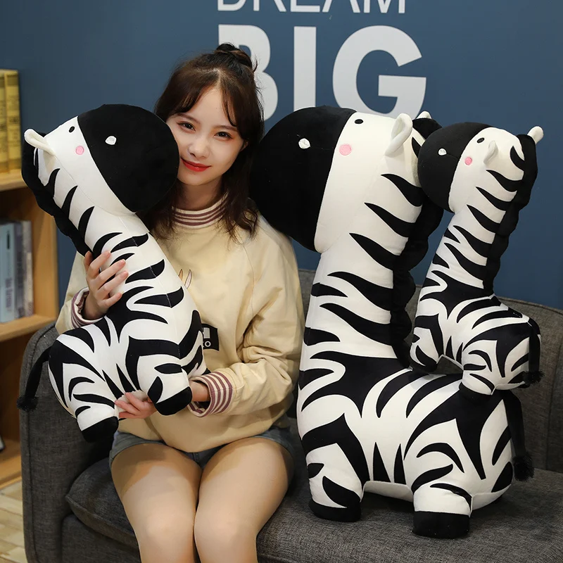

Simulation Cute Zebra Horse Plush Toy Animal Pillow Sleeping Cushion Photo Props Cushion Girls Children Christmas Birthday Gifts