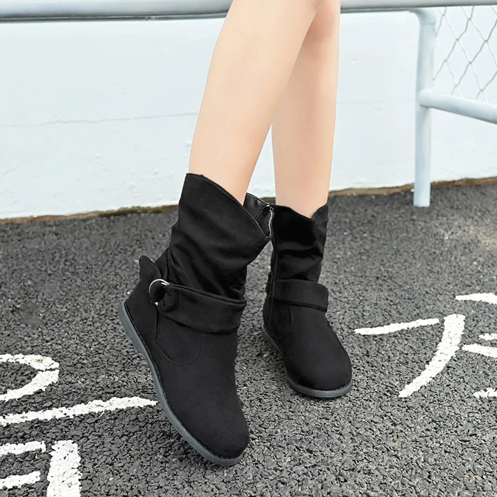 Botas SAGACE de estilo Vintage, botines planos de Invierno para mujer,  juego de zapatos suaves, botas hasta el tobillo cómodas, botas para mujeres  medianas #45|Botas hasta el tobillo| - AliExpress