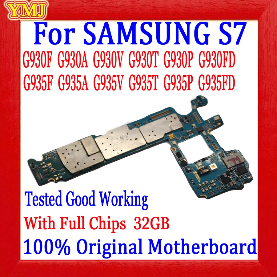 Материнская плата для Samsung S7 G935F G935FD G930FD G930F G930V 100% оригинальная разблокированная с