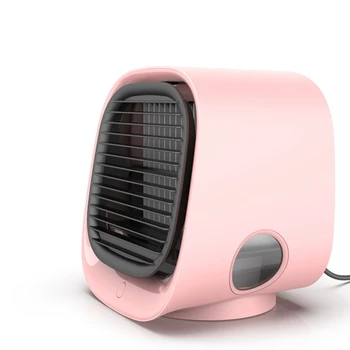 

Personal Air Conditioner, Air Cooler with LED Light 3 Speed Desktop Cooling Fan for Home, Room, Office,Pink