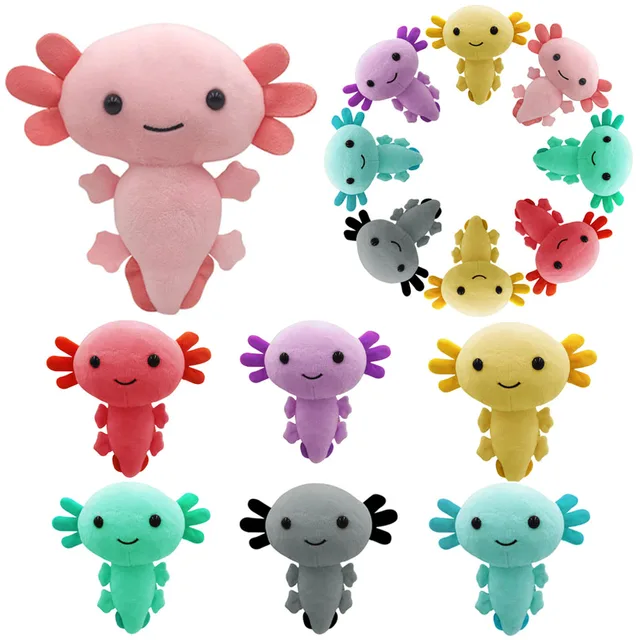 Kawaii Axolotl Plush Toy Animal Axolotl Plushies Figure Doll Cartoon Animal Soft Pink Axolotl Stuffed Dolls for Kids Gifts 2