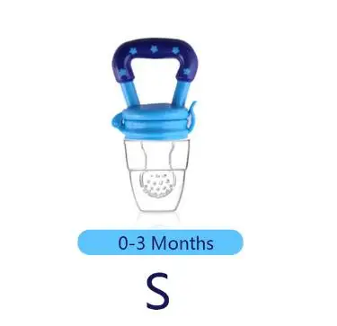 blue S Соска для кормления детей, фруктовый и Ниблер, инструмент для кормления детей, игрушка для соска - Цвет: blue S
