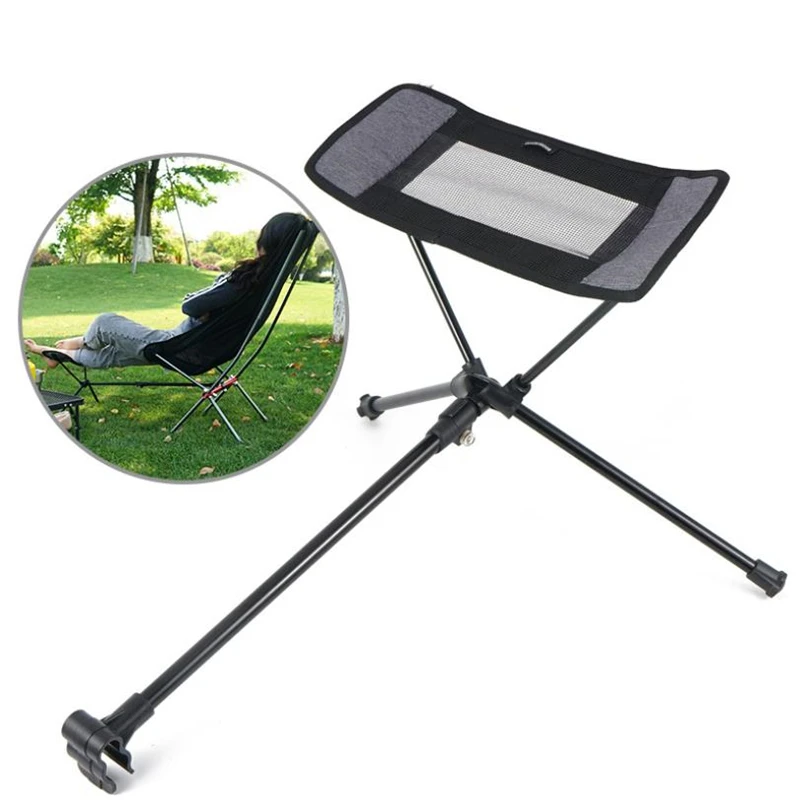 Portable Stool Collapsible Footstool For Camping Beach Chair Folding Fishing Outdoor BBQ Camping Chair Foot Recliner Foot Rest
