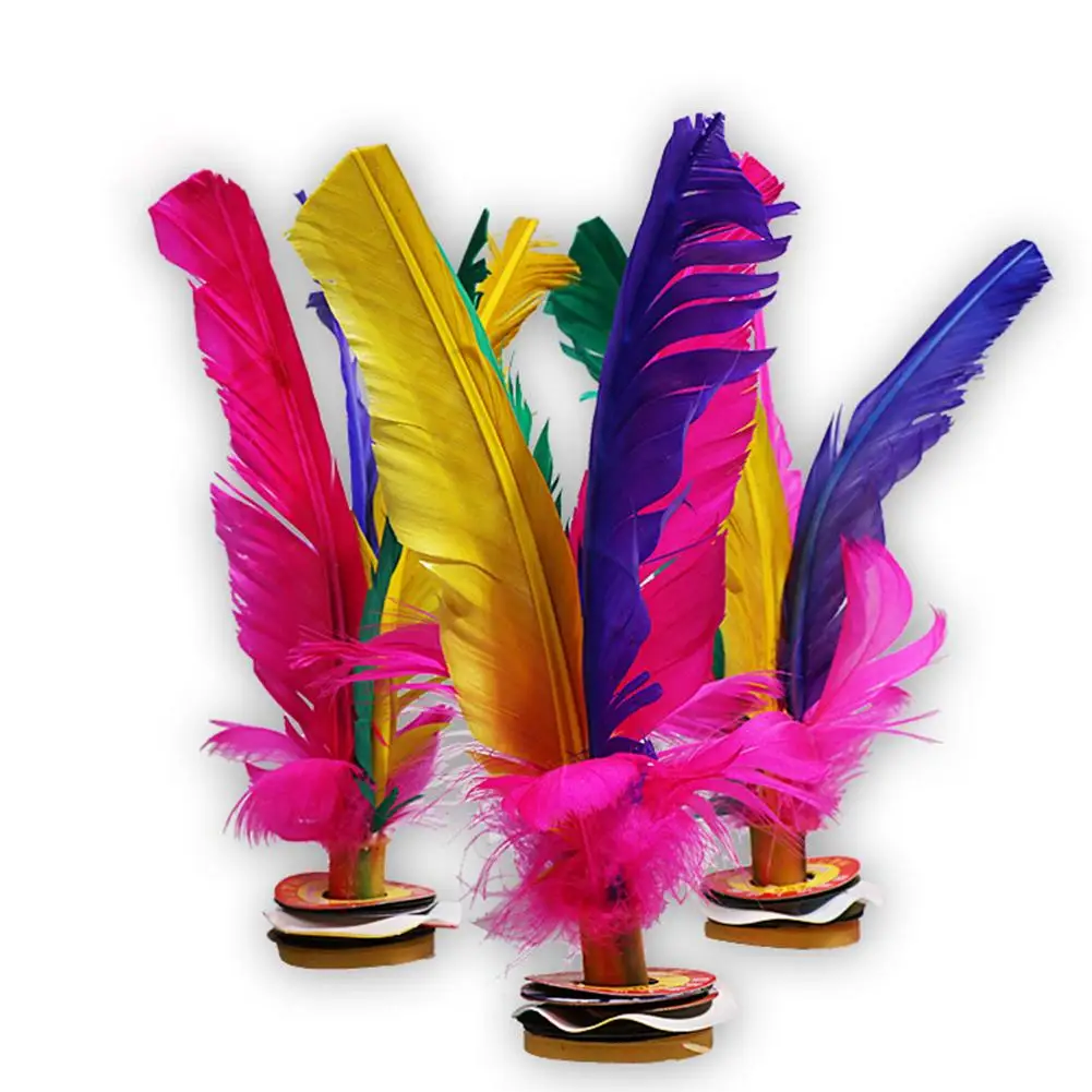 Colorful Feathers Kick Shuttlecock Chinese Jianzi Foot Sports Outdoor Toy Game 1PC