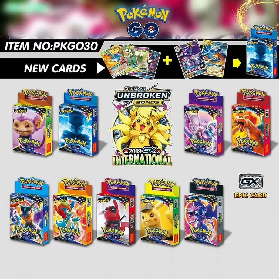 25 карт в коробке новая карта покемона английская версия коллекция POKEMON Battle