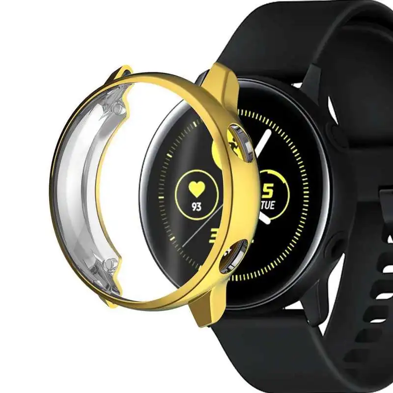 1 шт. Мягкий силиконовый чехол для samsung Galaxy Watch Active Case Аксессуары для бампера протектор полное покрытие экрана Защитный чехол