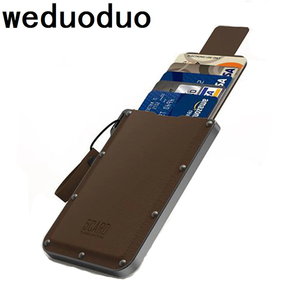 

2019 New Genuine Leather Card Holder Pulled Men Women Slim Card Wallet Unisex Business ID Card Cases Ultra Thin Women Wallets