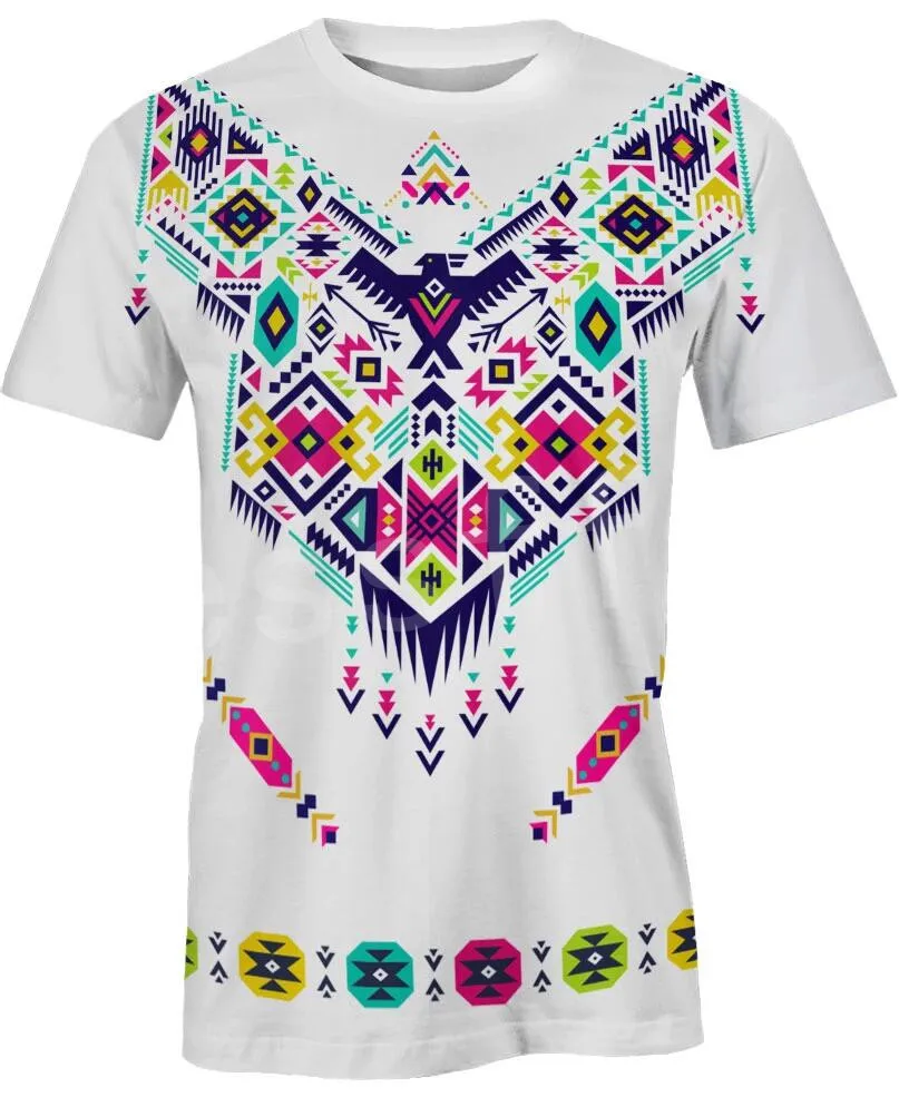 Tessffel индийский родной культуры Harajuku Повседневное красочные костюмы новая мода Забавный 3DfullPrint унисекс футболки для мужчин и женщин, S-1