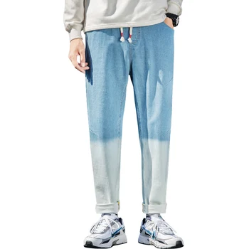 

Men Denim Jeans Casual Autumn Winter Cotton Hip Hop Pants Male Loose Work Long Trousers men Jeans Pants Slim Fit Denim