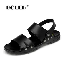 Дышащая мужская обувь размера плюс, мужские сандалии, летние шлепанцы, мужские шлепанцы из спилка, летняя пляжная обувь для мужчин, Прямая поставка