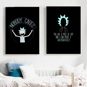 

Print Home Decoration Painting Nordic Style Anime Rick And Morty Picture Wall Art Modular Canvas Poster Modern Bedside Backgroun
