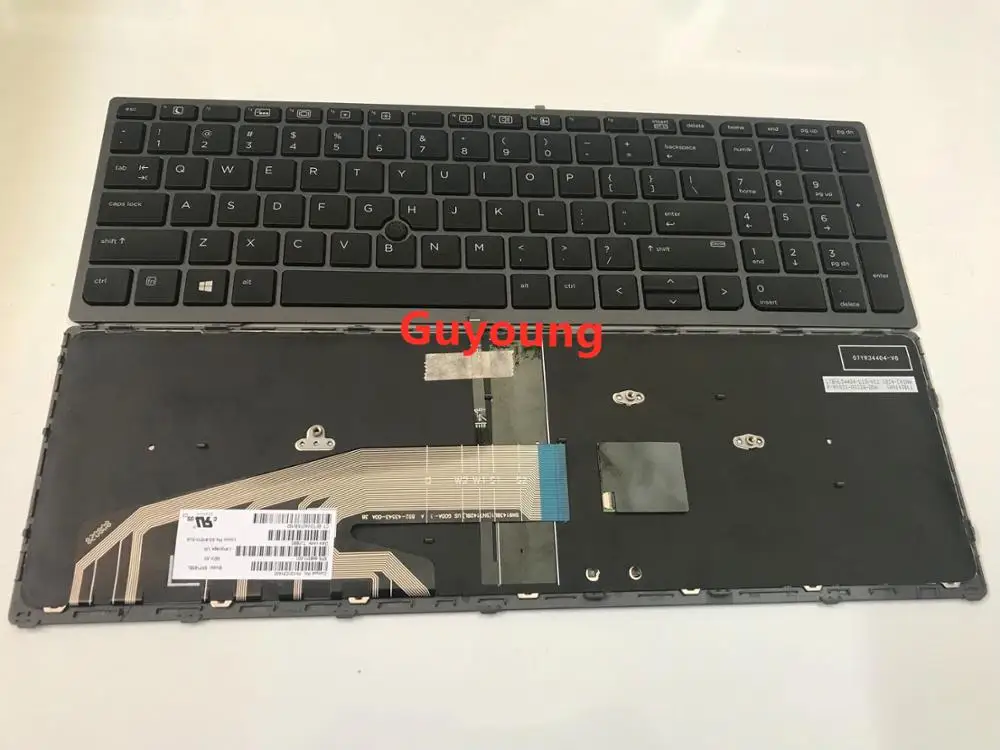 Клавиатура с подсветкой для ноутбука HP ZBOOK 15 G3 17 черная английская клавиатура |