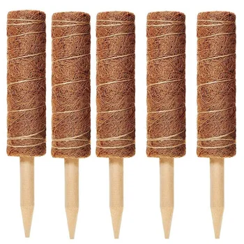 

Plant Support Coconut Tree Moss Stick Totem Pole for Plant Support Extension, Plant Support Stick 5Pcs, 40cm