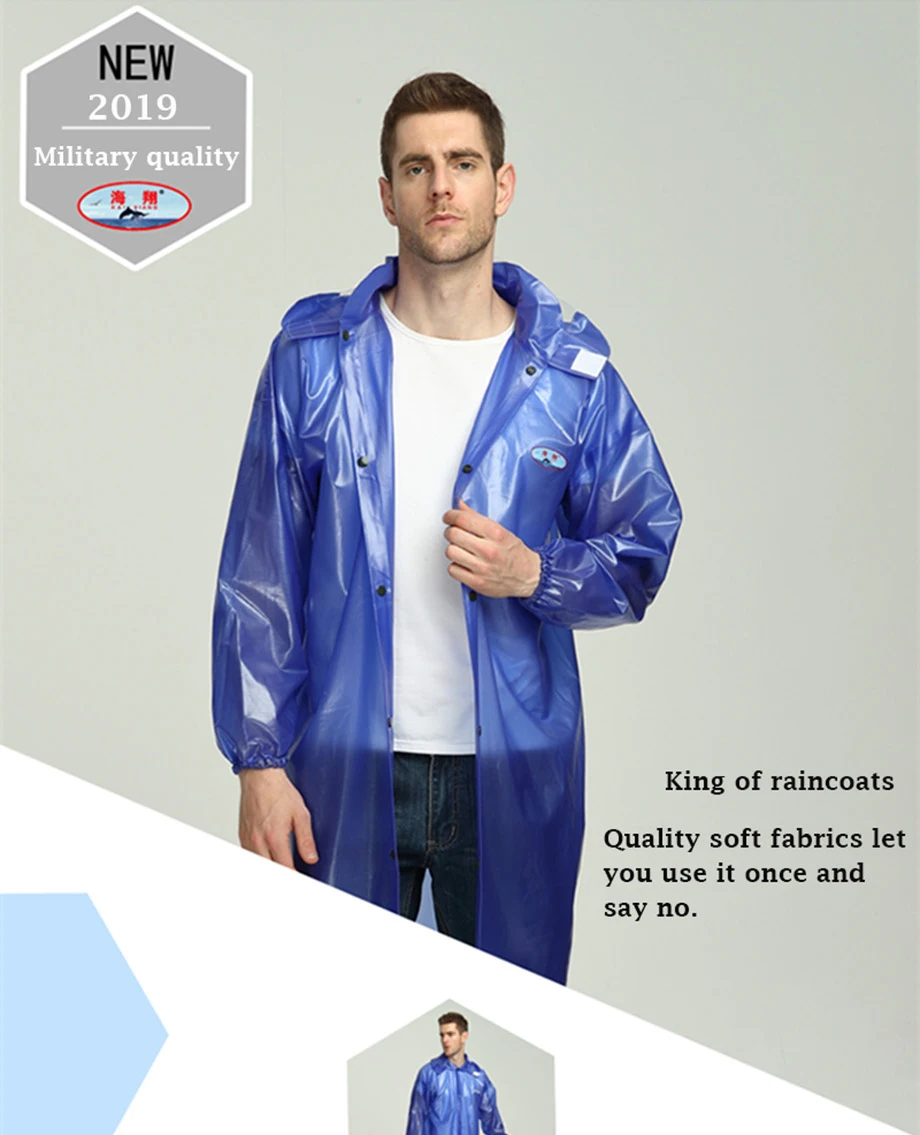 PVC Waterproof Raincoat Suit Outdoor Fishing Fashion Labor Raincoat Unisex Riding Motorcycle Rainwear Suit Adult Rain Coat Jack
