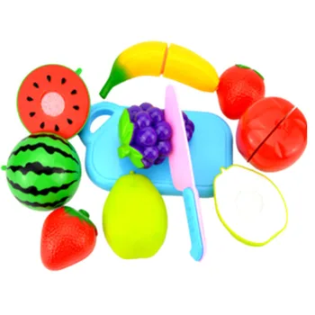 

Fruit Vegetable Food Cutting Set Pretend Role Play Kitchen Food Toys for Kids Educational Toys,8pcs Ran Style