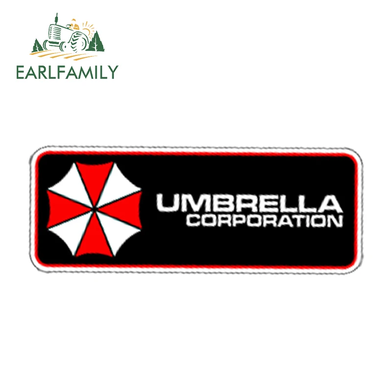 

EARLFAMILY Umbrella Corporation LOGO Red Umbrella Vinyl Decal Car Sticker Laptop Cell Phone Waterproof Car Styling Accessories