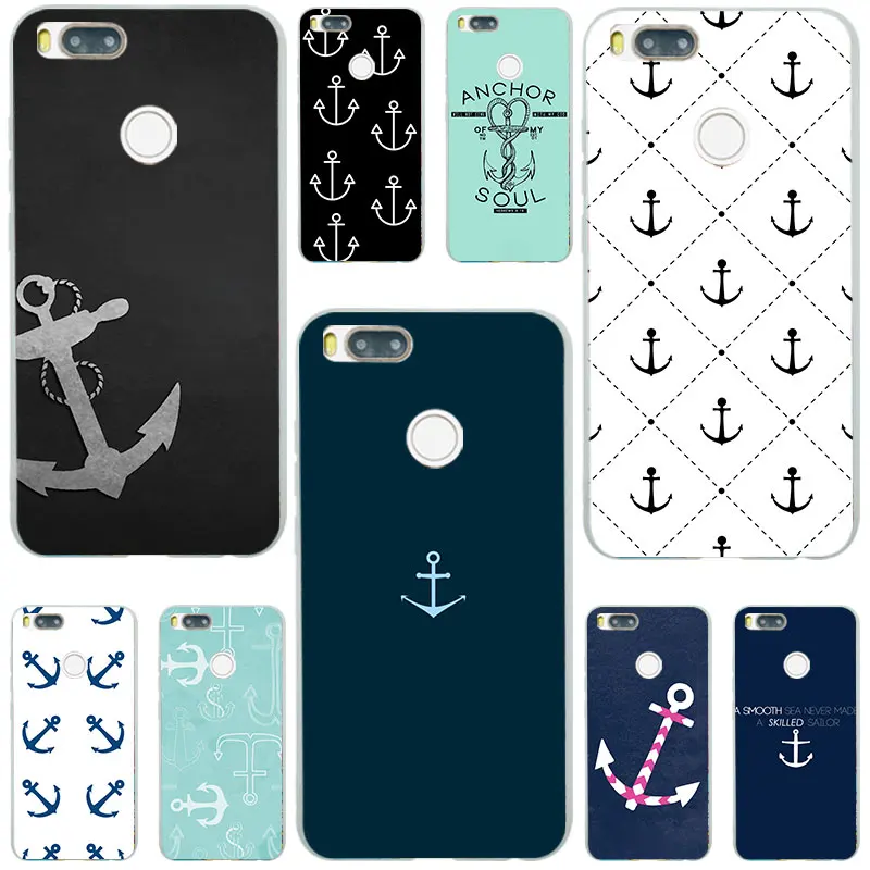 Silicone Case For Xiaomi MI CC9E 9 8 SE A3 Lite Nautical Anchor Matte TPU Mix 2S Pocophone F1 Note 3 cover |