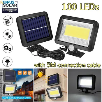 

30W 100LED Solar Light Outdoor Solar Powered Sunlight For Outdoor Garden Security Night Wall Split Solar Lamp Dropshipping