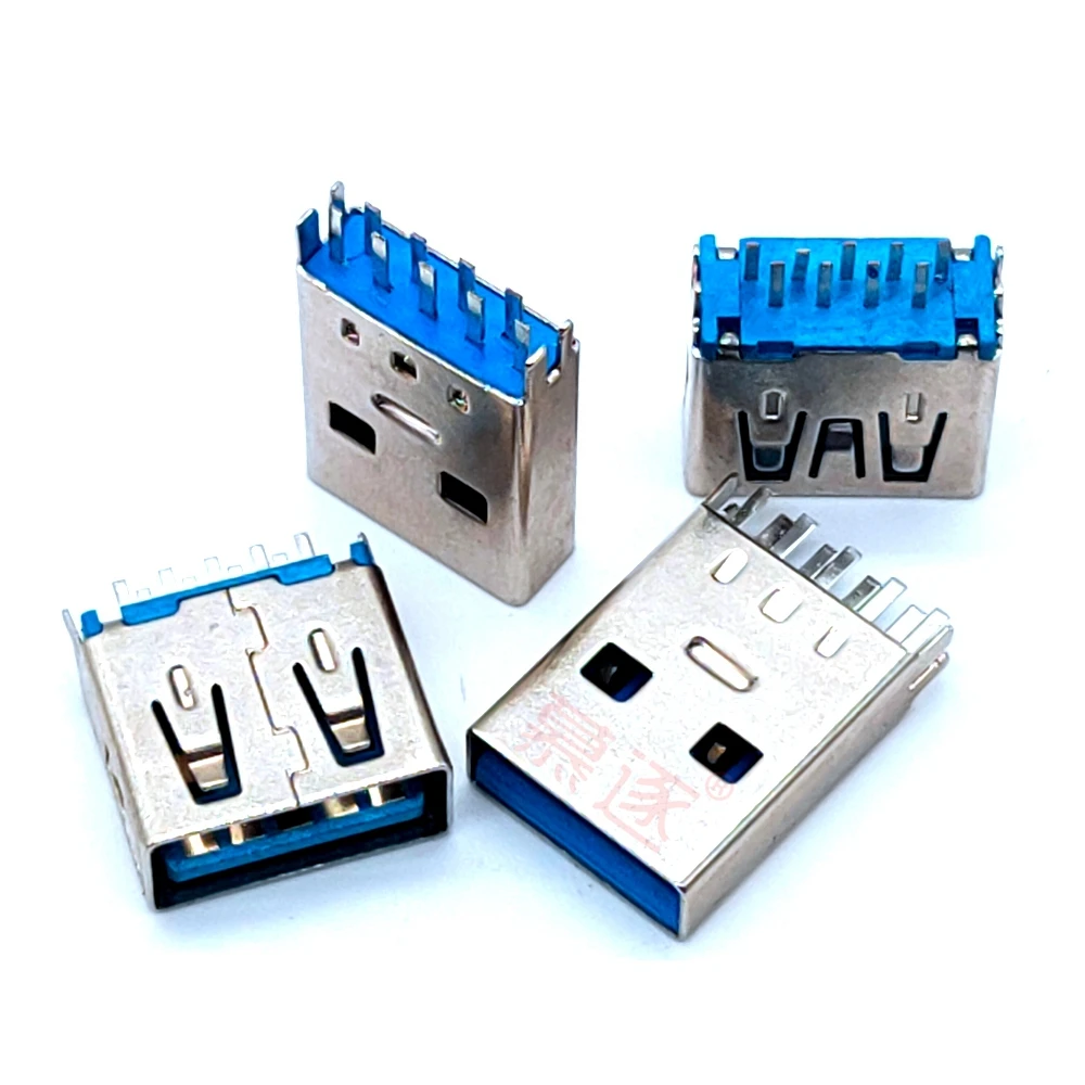 USB 3.0 A 유형 수 플러그 커넥터 고속 데이터 전송 USB 3.0 잭 충전 소켓 납땜