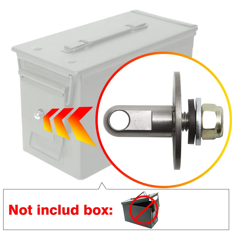 No de perno 50 Cal caja de municiones de acero cerradura de arma municiones arma caja de Kit de Hardware de ejército militar con cerradura caja 40mm Bala para pistola