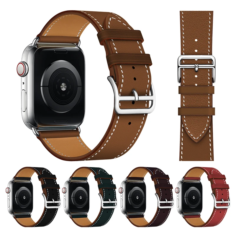 

DIMU Genuine Leather Watchbands for Apple Watch Band Series 4/3/2/1 38mm 42mm Qualit Leather for apple watch Sports strap 44mm