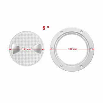 

1* White Inspection Plate Boat Deck Screw Out Hatch Cover RV Caravan + 6*Screws