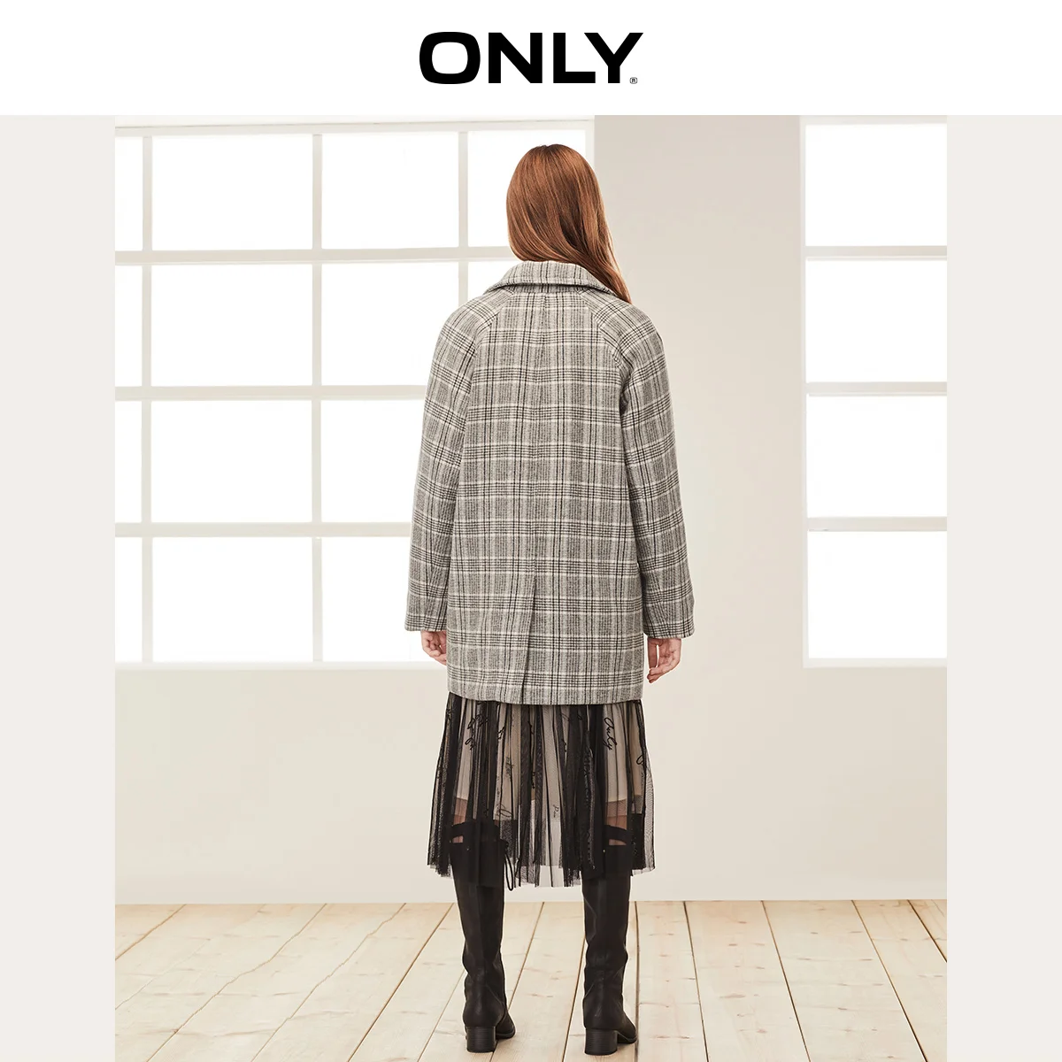 lower price  ONLY Autumn Winter Women's Loose Fit Thick Woolen Coat  11934S524