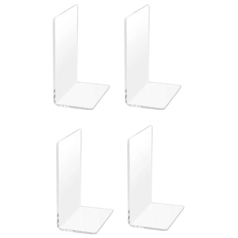 

Acrylic Bookends Organizer Bookshelf Decor Decorative Bedroom Library Office School Supplies Stationery 2 Pairs