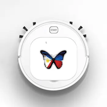 

1800Pa USB Smart Robot Rechargeable 3 in 1 Auto Smart Robot Strong Suction Sweeper Vacuum Cleaners Philippines Butterfly Flag
