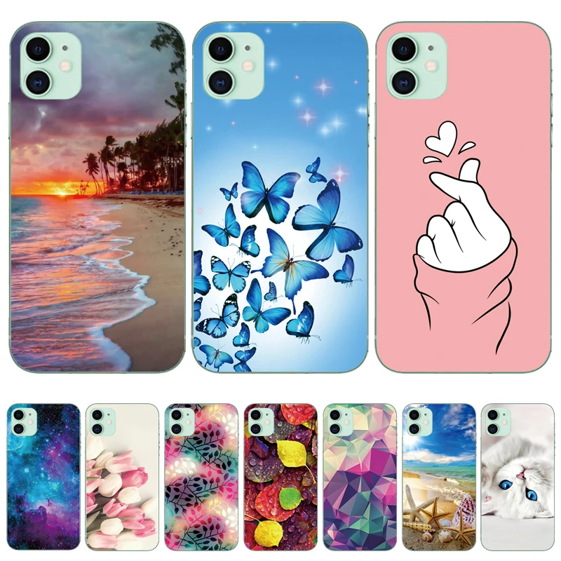 Phone Case For iPhone 11 Pro X XR Max 8 7 6 6S Plus Soft Silicone TPU Ultra Thin Cute Painted Back Cover 5S SE 2020 | Мобильные