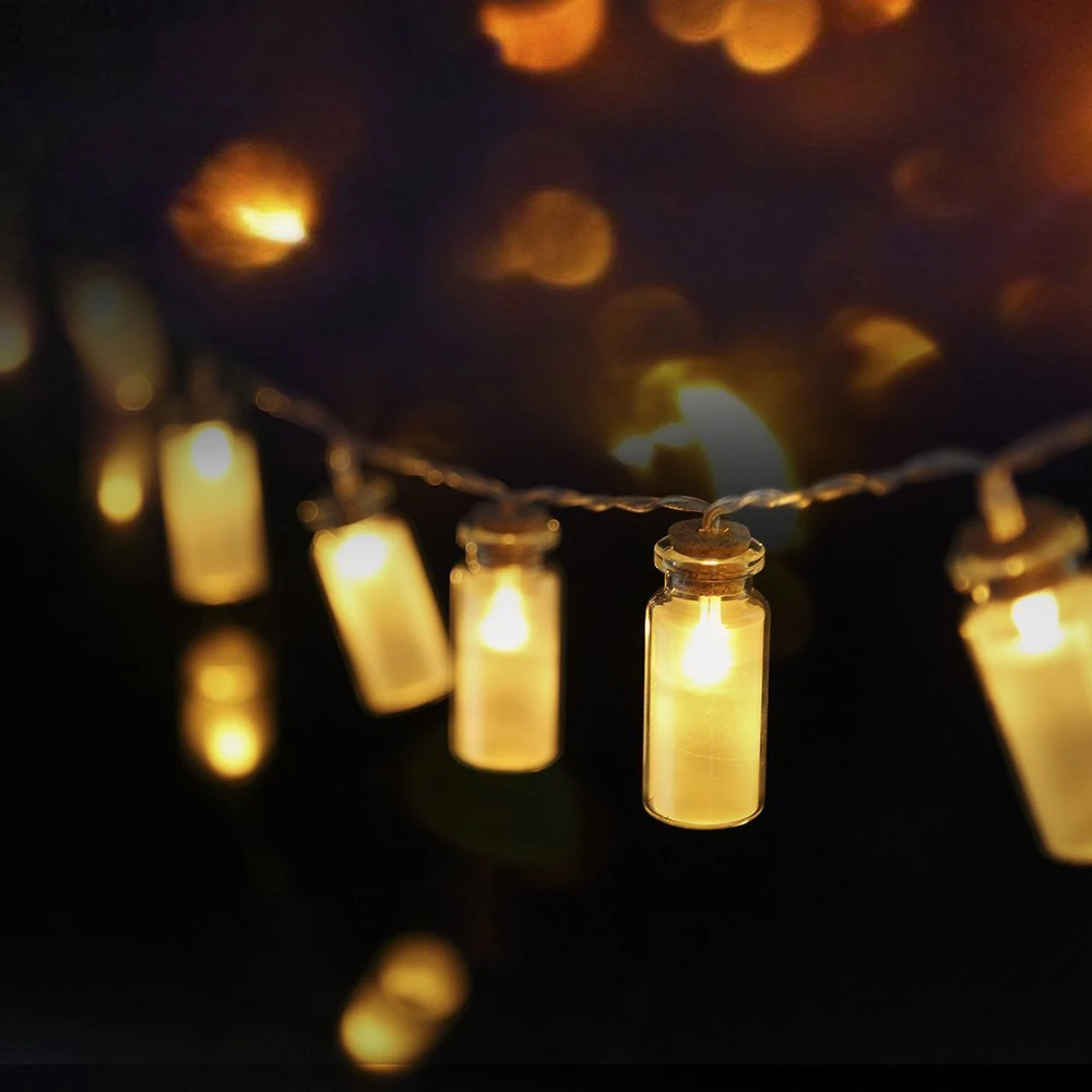 20 LED Night Light Drift Bottle Light String Wishing Bottle 8 modes Light String for Christmas Lamp String Home Decoration Lamp