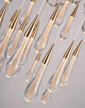 

LED Water Drop pendant light Modern Crystal Bubble Hanging Lamp Creative Restaurant bar Pendant Lighting