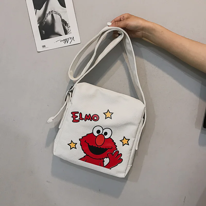 Новая стильная женская сумка в Корейском стиле, модная женская Холщовая Сумка, мультяшная сумка на плечо, рюкзак для студентов от производителя