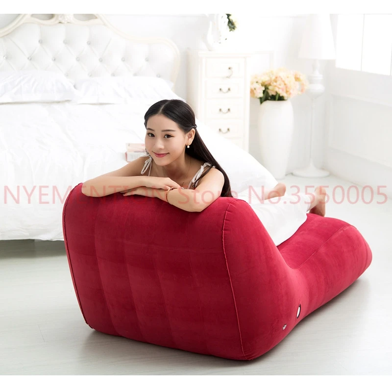 155 см x 89 см x 65 см надувной воздушный мешок кресло, Флокирование ПВХ хорошее качество S Форма любовь стул, сексуальный beanbag диван кресло 5 шт